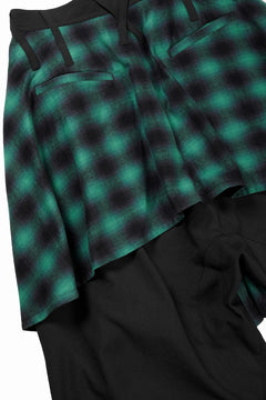 画像をギャラリービューアに読み込む, beauty : beast 8Q LAYERED SUPER WIDE SAROUEL PANTS / CHECKER EDITION (BLACK x GREEN)
