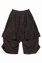 画像をギャラリービューアに読み込む, beauty : beast 8Q LAYERED SUPER WIDE SAROUEL PANTS (BROWN)