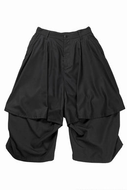 beauty : beast 8Q LAYERED SUPER WIDE SAROUEL PANTS (BLACK)