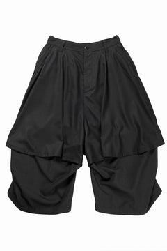 画像をギャラリービューアに読み込む, beauty : beast 8Q LAYERED SUPER WIDE SAROUEL PANTS (BLACK)