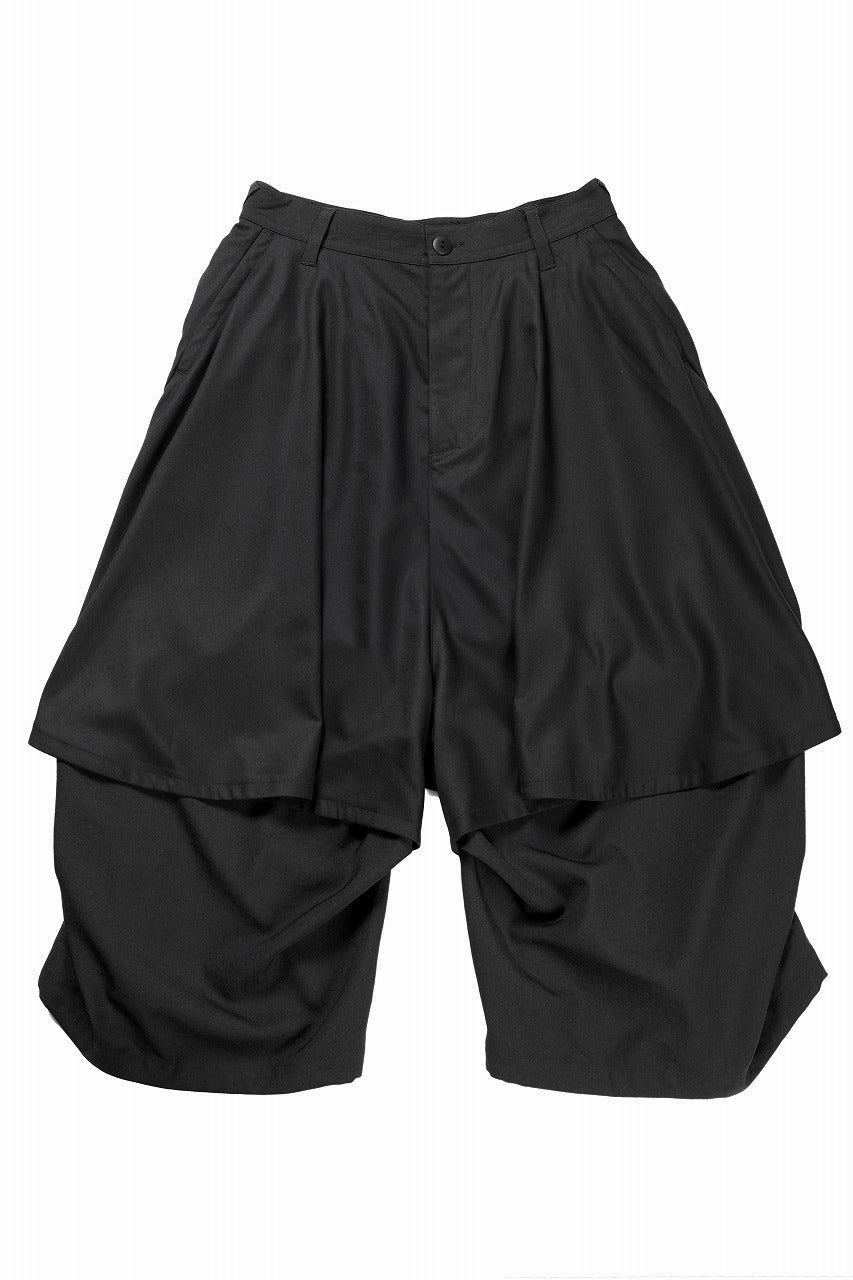 beauty : beast 8Q LAYERED SUPER WIDE SAROUEL PANTS (BLACK)