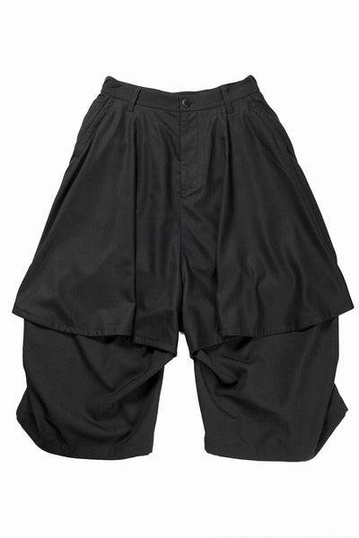 beauty : beast 8Q LAYERED SUPER WIDE SAROUEL PANTS (BLACK)