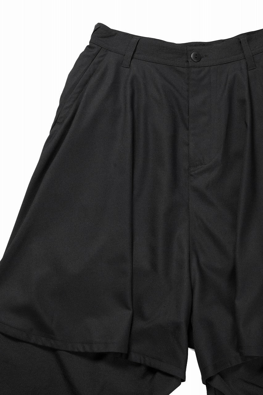 画像をギャラリービューアに読み込む, beauty : beast 8Q LAYERED SUPER WIDE SAROUEL PANTS (BLACK)