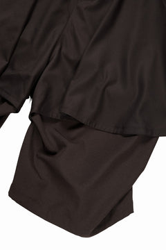 画像をギャラリービューアに読み込む, beauty : beast 8Q LAYERED SUPER WIDE SAROUEL PANTS (BROWN)