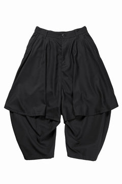 画像をギャラリービューアに読み込む, beauty : beast 8Q LAYERED SUPER WIDE SAROUEL PANTS (BLACK)