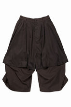画像をギャラリービューアに読み込む, beauty : beast 8Q LAYERED SUPER WIDE SAROUEL PANTS (BROWN)