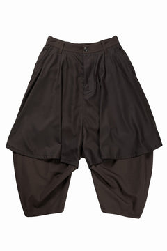 画像をギャラリービューアに読み込む, beauty : beast 8Q LAYERED SUPER WIDE SAROUEL PANTS (BROWN)