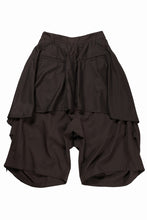画像をギャラリービューアに読み込む, beauty : beast 8Q LAYERED SUPER WIDE SAROUEL PANTS (BROWN)