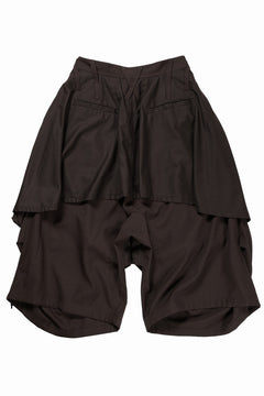 画像をギャラリービューアに読み込む, beauty : beast 8Q LAYERED SUPER WIDE SAROUEL PANTS (BROWN)