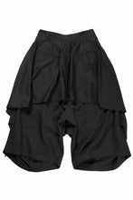 画像をギャラリービューアに読み込む, beauty : beast 8Q LAYERED SUPER WIDE SAROUEL PANTS (BLACK)