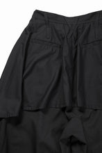 画像をギャラリービューアに読み込む, beauty : beast 8Q LAYERED SUPER WIDE SAROUEL PANTS (BLACK)