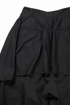 画像をギャラリービューアに読み込む, beauty : beast 8Q LAYERED SUPER WIDE SAROUEL PANTS (BLACK)