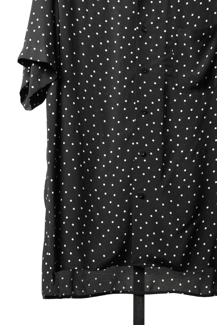 画像をギャラリービューアに読み込む, Y's for men POLKA DOT PATTERN ALOHA SHIRT / CUPRA &amp; RAYON (BLACK)