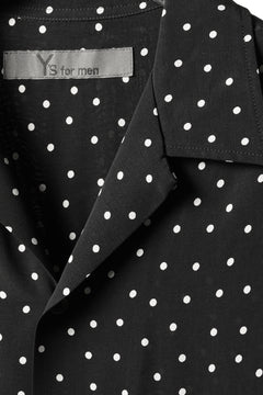 画像をギャラリービューアに読み込む, Y's for men POLKA DOT PATTERN ALOHA SHIRT / CUPRA &amp; RAYON (BLACK)