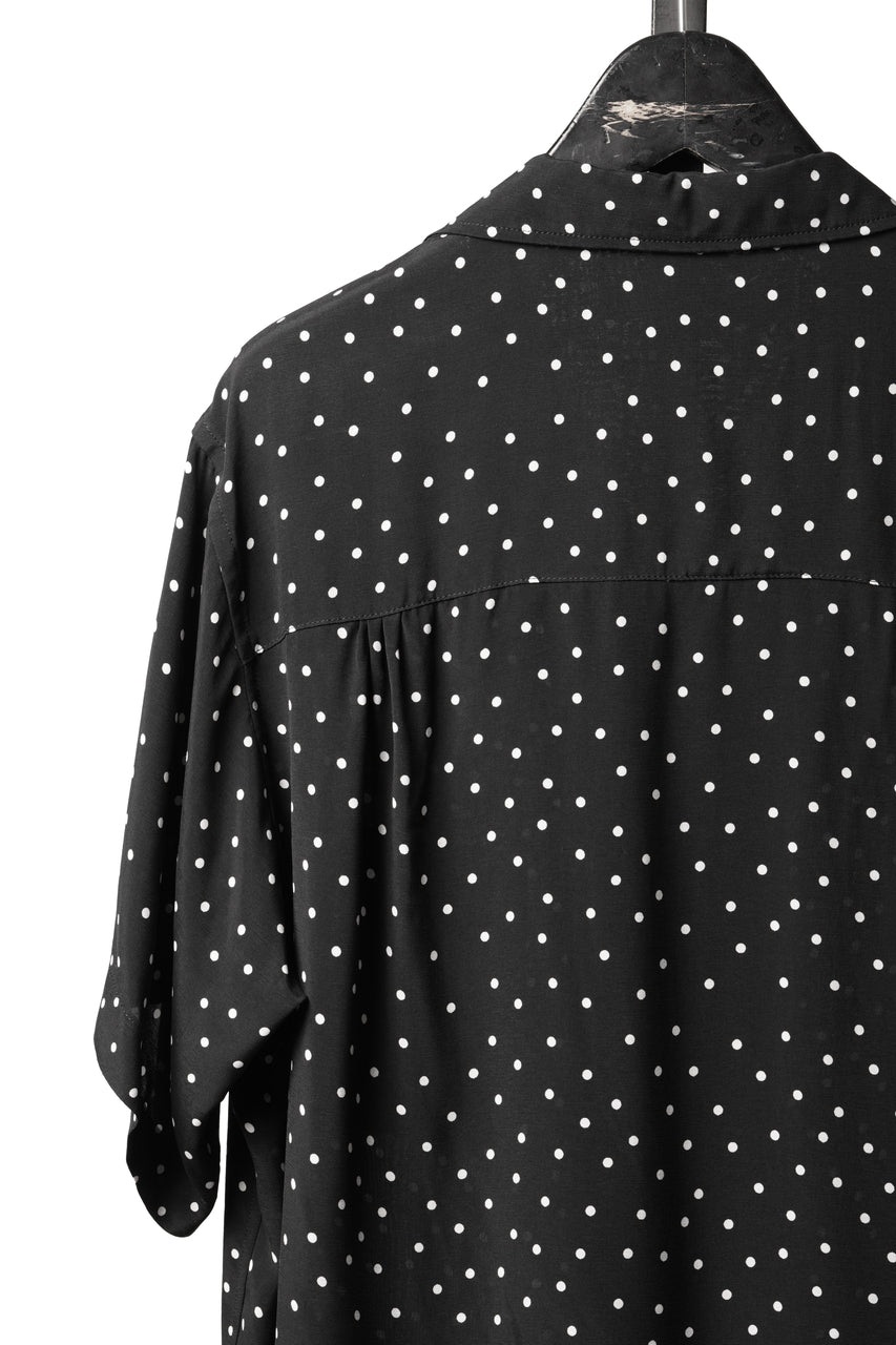 画像をギャラリービューアに読み込む, Y's for men POLKA DOT PATTERN ALOHA SHIRT / CUPRA &amp; RAYON (BLACK)