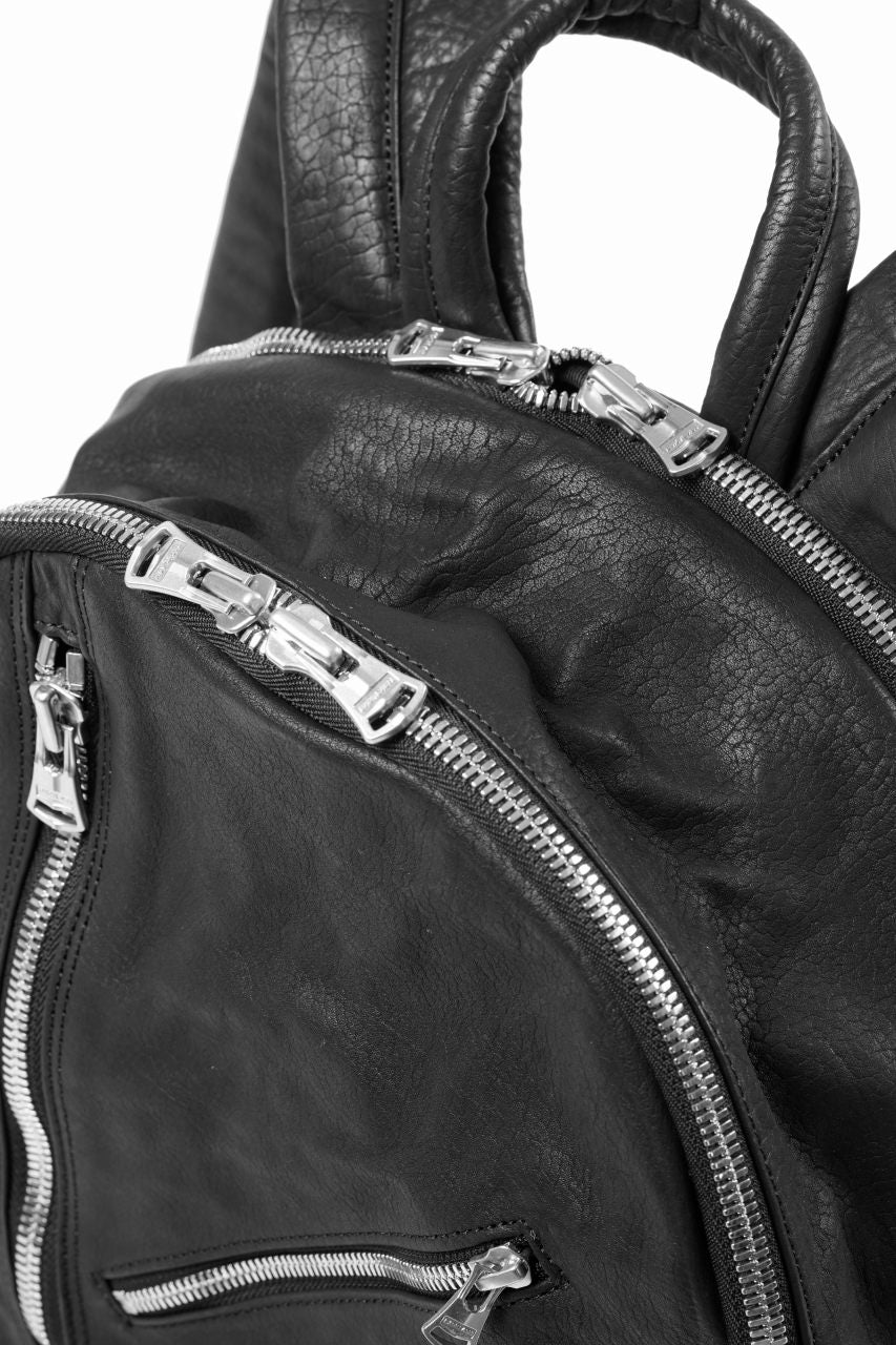 画像をギャラリービューアに読み込む, ISAMU KATAYAMA BACKLASH JAPAN CALF GARMENT-WASH RIDERS BACKPACK (BLACK)