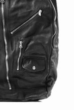 画像をギャラリービューアに読み込む, ISAMU KATAYAMA BACKLASH JAPAN CALF GARMENT-WASH RIDERS BACKPACK (BLACK)