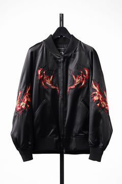Load image into Gallery viewer, Y-3 Yohji Yamamoto GRAPHICS SOUVENIR JACKET / EMBROIDERY &amp; STRETCH SATIN (BLACK)