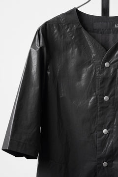 画像をギャラリービューアに読み込む, 【SAMPLE SALE】A.F ARTEFACT NO COLLAR SHIRT / COATING COTTON (BLACK)