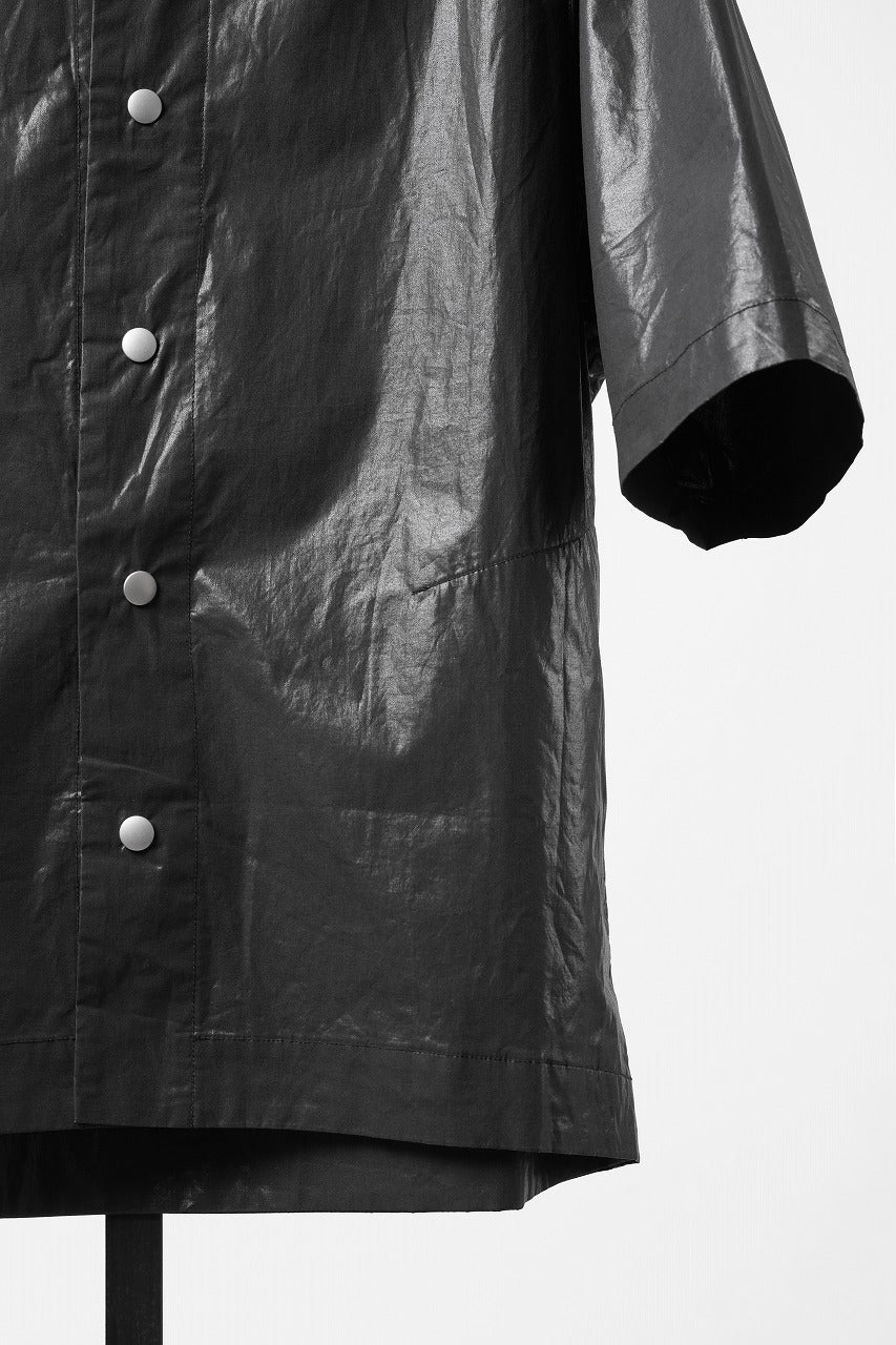 画像をギャラリービューアに読み込む, 【SAMPLE SALE】A.F ARTEFACT NO COLLAR SHIRT / COATING COTTON (BLACK)