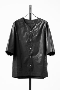 画像をギャラリービューアに読み込む, 【SAMPLE SALE】A.F ARTEFACT NO COLLAR SHIRT / COATING COTTON (BLACK)