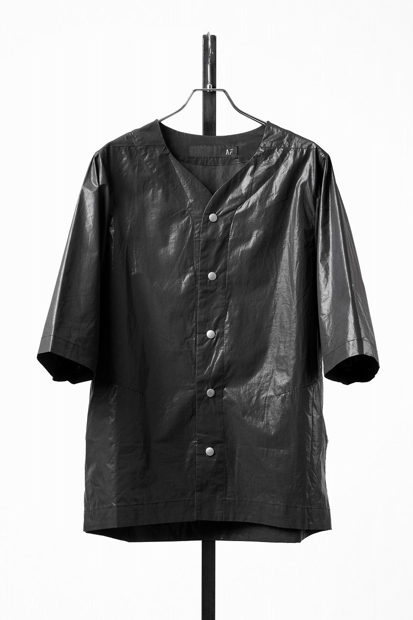 画像をギャラリービューアに読み込む, 【SAMPLE SALE】A.F ARTEFACT NO COLLAR SHIRT / COATING COTTON (BLACK)