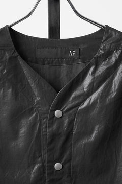 画像をギャラリービューアに読み込む, 【SAMPLE SALE】A.F ARTEFACT NO COLLAR SHIRT / COATING COTTON (BLACK)
