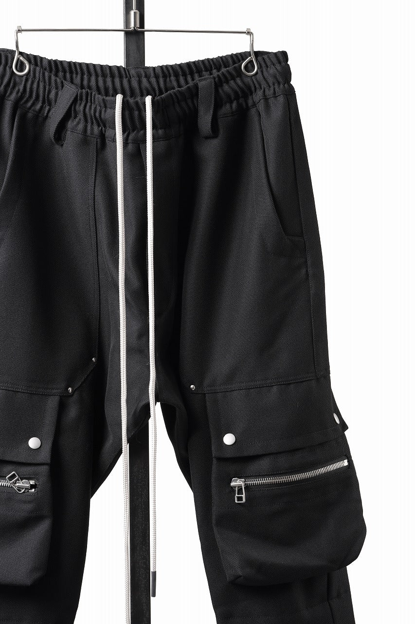 画像をギャラリービューアに読み込む, 【SAMPLE SALE】A.F ARTEFACT SOLID CARGO PANTS / WOOLISH TWILL CLOTH (BLACK)