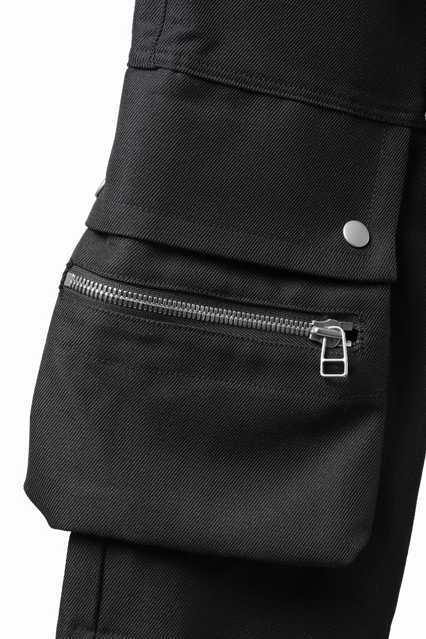 画像をギャラリービューアに読み込む, 【SAMPLE SALE】A.F ARTEFACT SOLID CARGO PANTS / WOOLISH TWILL CLOTH (BLACK)