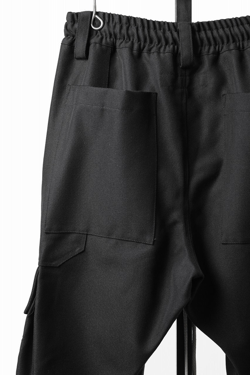 画像をギャラリービューアに読み込む, 【SAMPLE SALE】A.F ARTEFACT SOLID CARGO PANTS / WOOLISH TWILL CLOTH (BLACK)