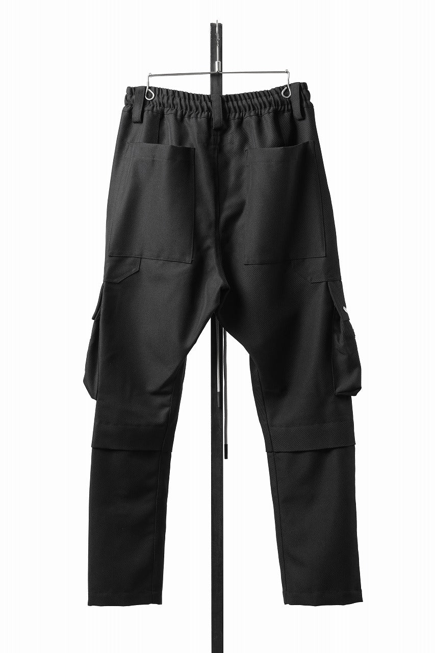 画像をギャラリービューアに読み込む, 【SAMPLE SALE】A.F ARTEFACT SOLID CARGO PANTS / WOOLISH TWILL CLOTH (BLACK)