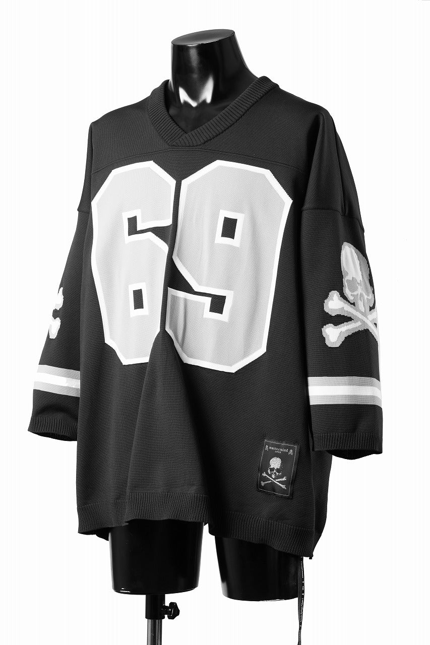画像をギャラリービューアに読み込む, mastermind JAPAN FOOTBALL SWEATER TOP (BLACK)