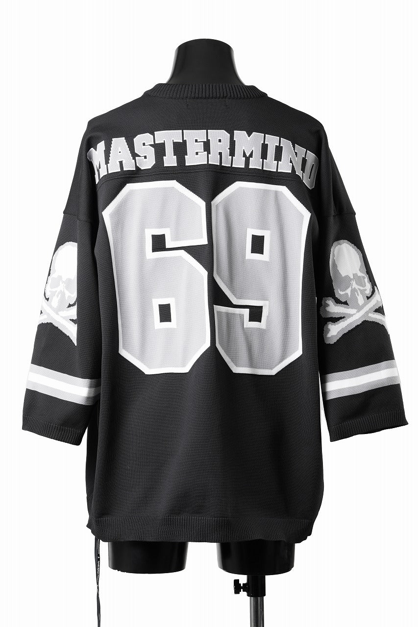 画像をギャラリービューアに読み込む, mastermind JAPAN FOOTBALL SWEATER TOP (BLACK)