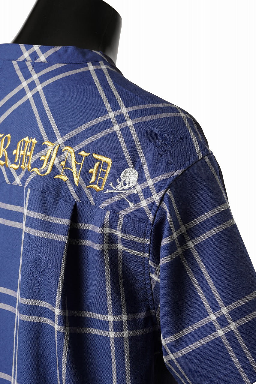 画像をギャラリービューアに読み込む, mastermind JAPAN MIXED-FABRIC POCKET SS TEE / REGULAR FIT (NAVY x NAVY)