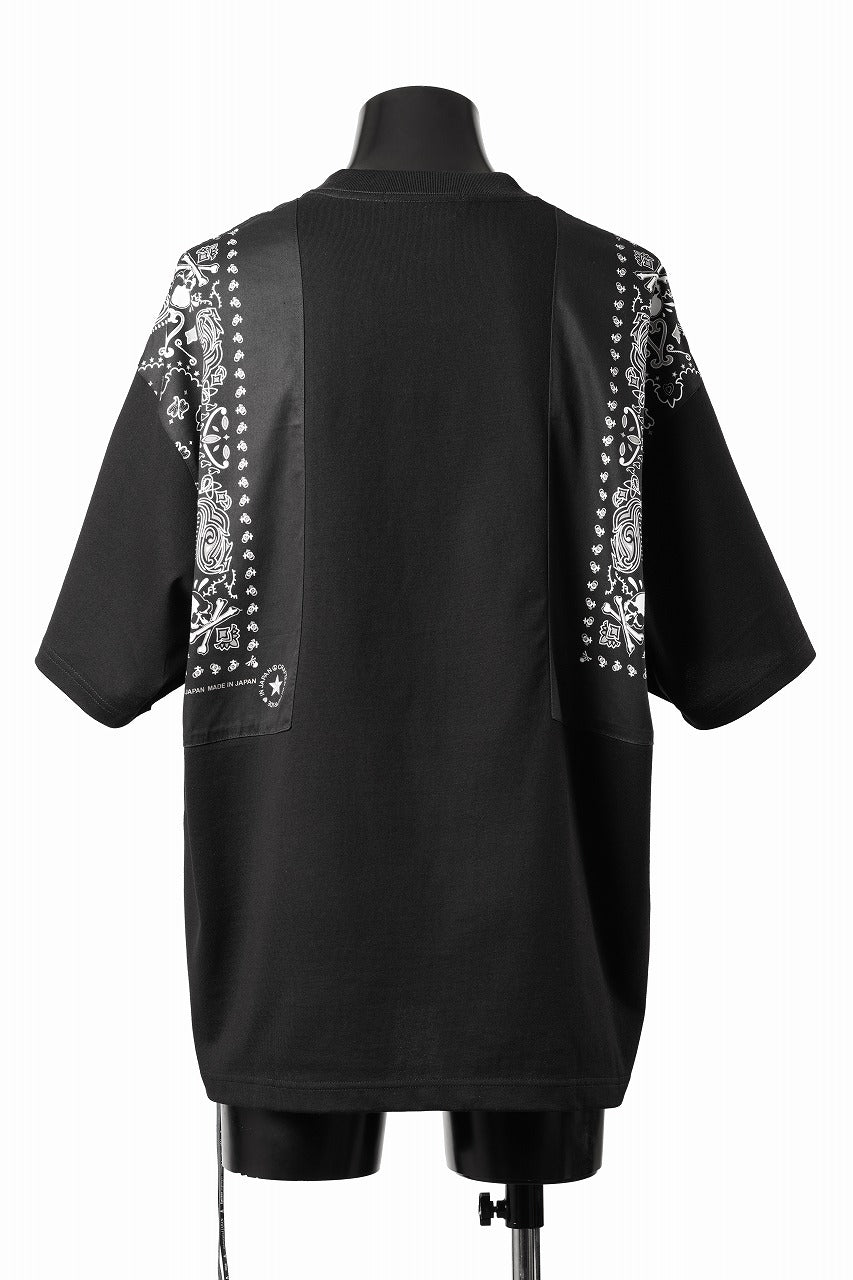画像をギャラリービューアに読み込む, mastermind JAPAN BANDANA SS TEE / BOXY FIT (BLACK x BLACK)
