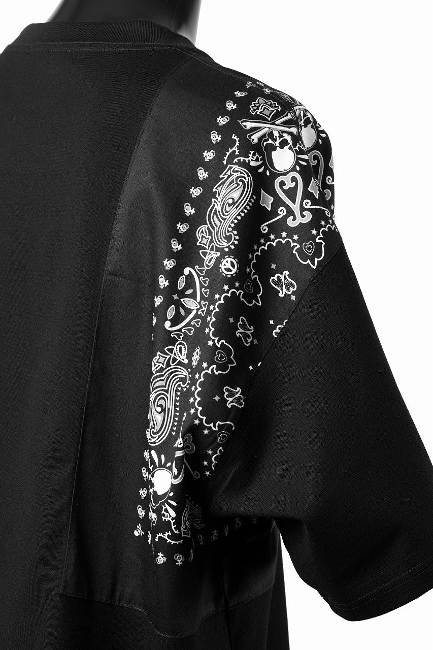 画像をギャラリービューアに読み込む, mastermind JAPAN BANDANA SS TEE / BOXY FIT (BLACK x BLACK)