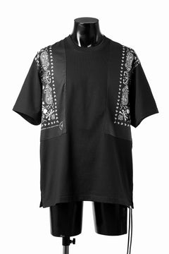 画像をギャラリービューアに読み込む, mastermind JAPAN BANDANA SS TEE / REGULAR FIT (BLACK x BLACK)