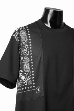 画像をギャラリービューアに読み込む, mastermind JAPAN BANDANA SS TEE / REGULAR FIT (BLACK x BLACK)