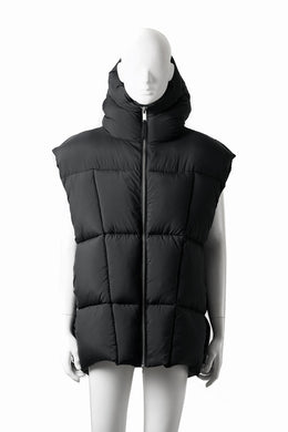 thom/krom BIG HOODIE OVERSIZED VEST / WARM PUFFER (BLACK)