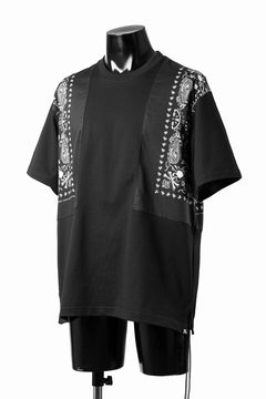 画像をギャラリービューアに読み込む, mastermind JAPAN BANDANA SS TEE / REGULAR FIT (BLACK x BLACK)