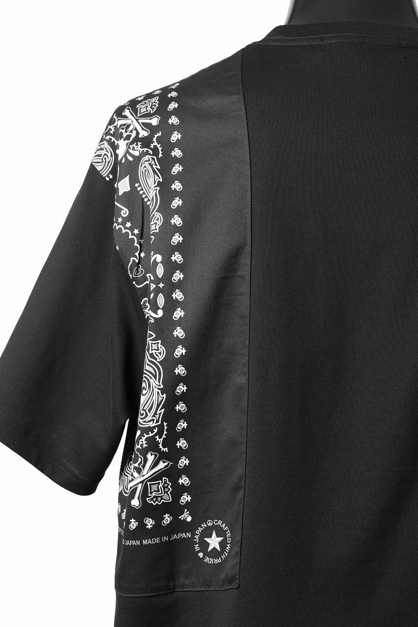 画像をギャラリービューアに読み込む, mastermind JAPAN BANDANA SS TEE / REGULAR FIT (BLACK x BLACK)