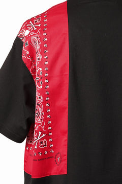 画像をギャラリービューアに読み込む, mastermind JAPAN BANDANA SS TEE / REGULAR FIT (BLACK x RED)