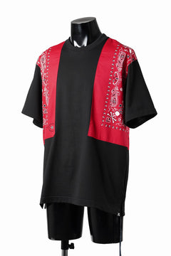 画像をギャラリービューアに読み込む, mastermind JAPAN BANDANA SS TEE / REGULAR FIT (BLACK x RED)