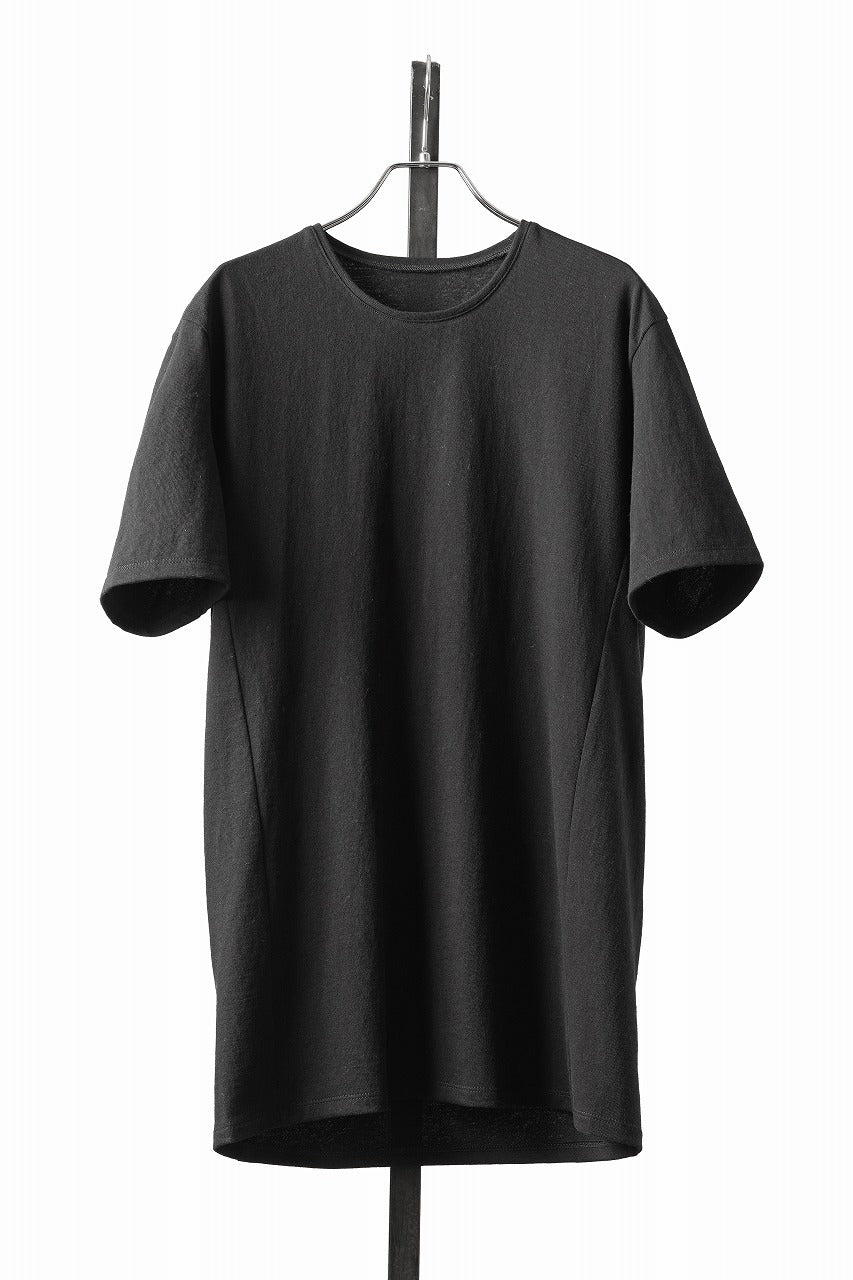 画像をギャラリービューアに読み込む, black crow x LOOM exclusive short sleeve tops / 20/1 Loop wheeled Cotton Jersey (BLACK)