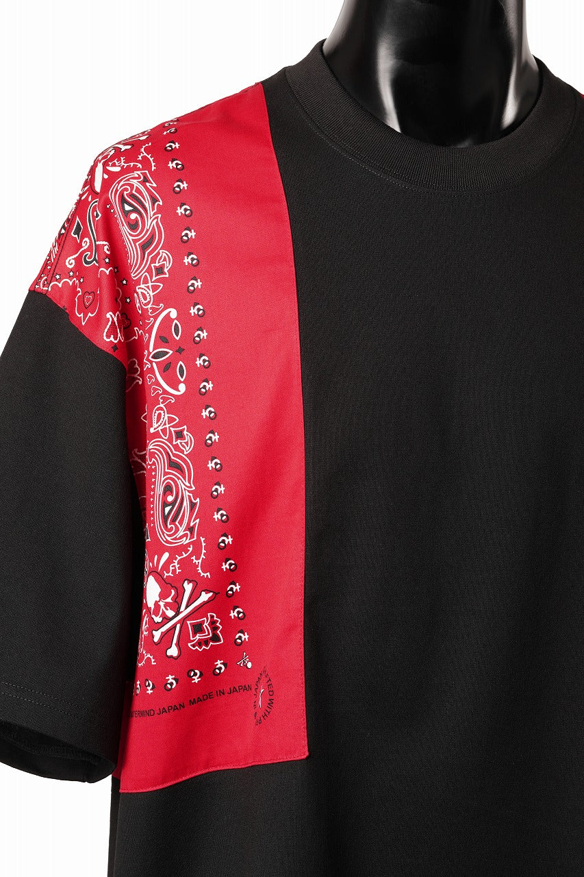 画像をギャラリービューアに読み込む, mastermind JAPAN BANDANA SS TEE / BOXY FIT (BLACK x RED)