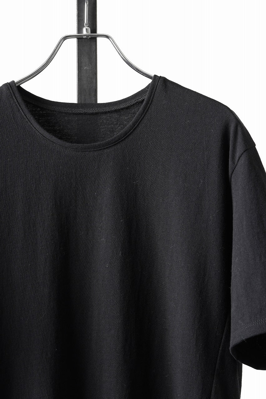 画像をギャラリービューアに読み込む, black crow x LOOM exclusive short sleeve tops / 20/1 Loop wheeled Cotton Jersey (BLACK)