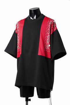 画像をギャラリービューアに読み込む, mastermind JAPAN BANDANA SS TEE / BOXY FIT (BLACK x RED)