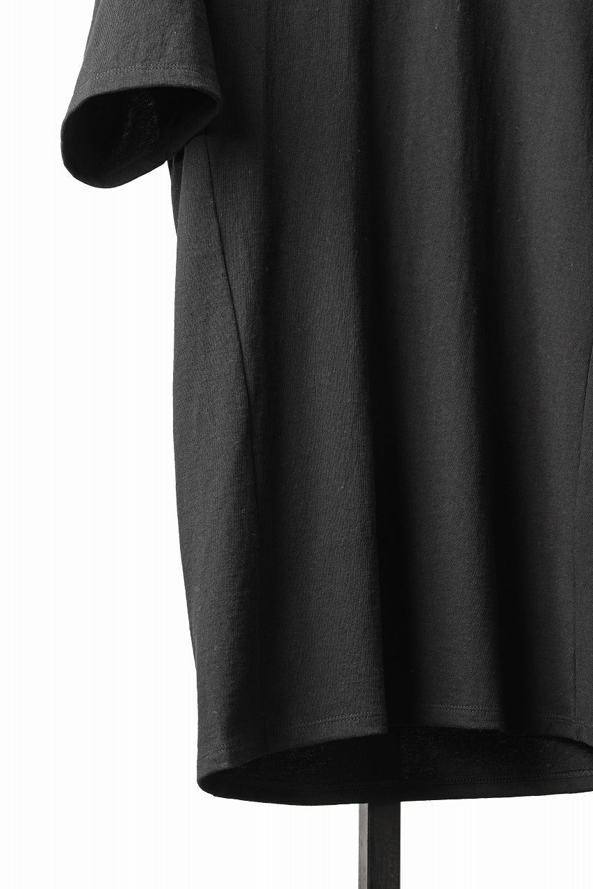 画像をギャラリービューアに読み込む, black crow x LOOM exclusive short sleeve tops / 20/1 Loop wheeled Cotton Jersey (BLACK)