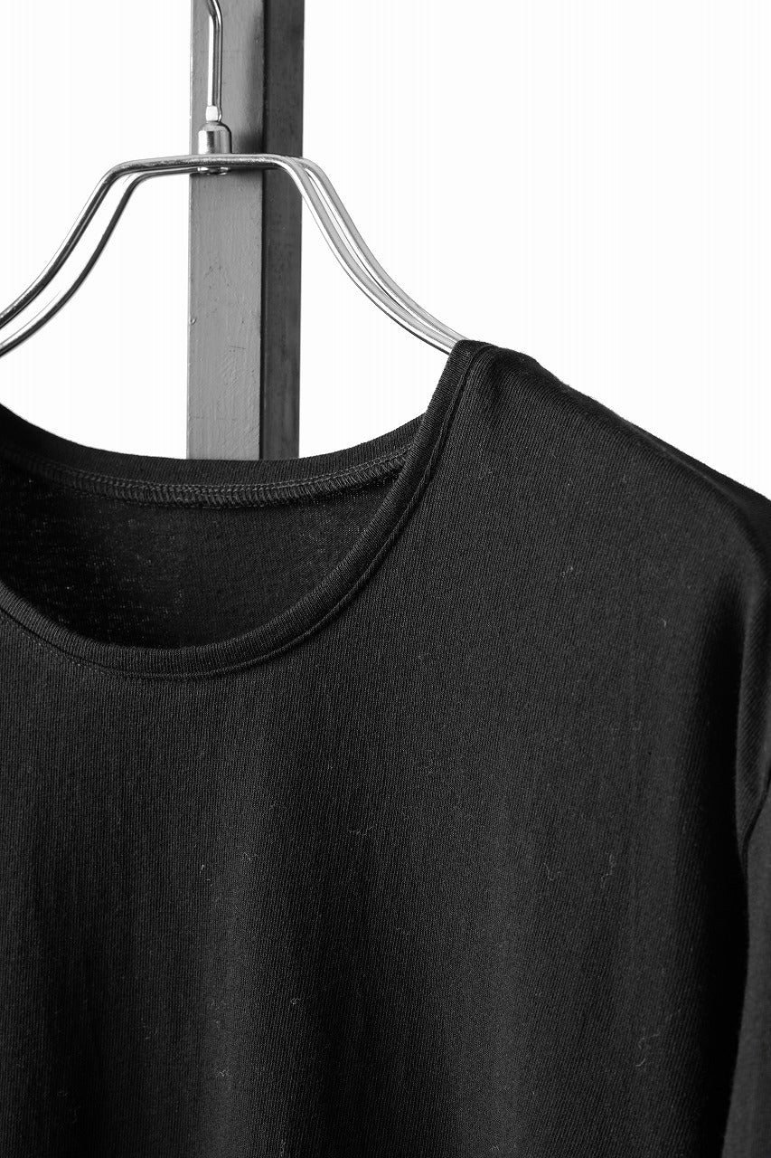 画像をギャラリービューアに読み込む, black crow x LOOM exclusive short sleeve tops / 20/1 Loop wheeled Cotton Jersey (BLACK)