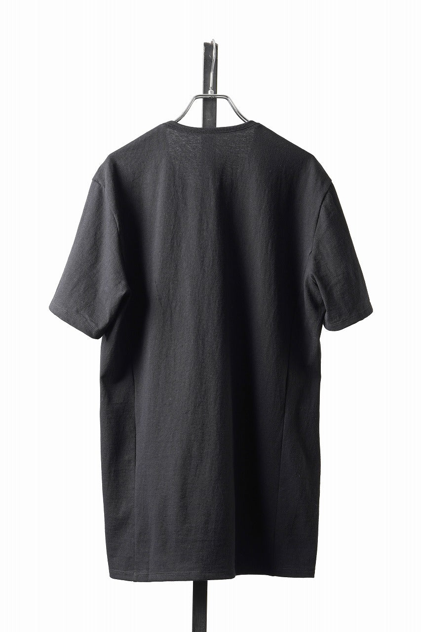 画像をギャラリービューアに読み込む, black crow x LOOM exclusive short sleeve tops / 20/1 Loop wheeled Cotton Jersey (BLACK)